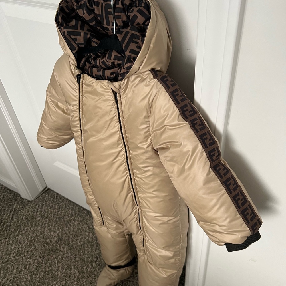 Fendi Unisex Baby Toddler Reversible Snowsuit Like New 100% Authentic